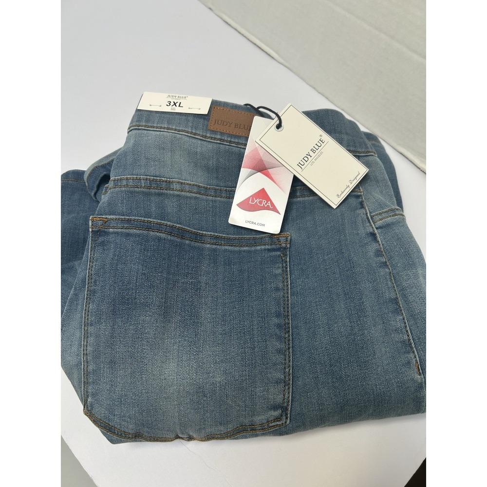 Judy Blue NWT Hi-Rise Pull On Denim Shorts Size 3XL Style #150164 Elastic Waist